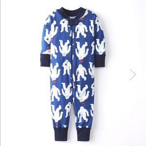 Yeti Zip Sleeper Pajamas In Organic Cotton